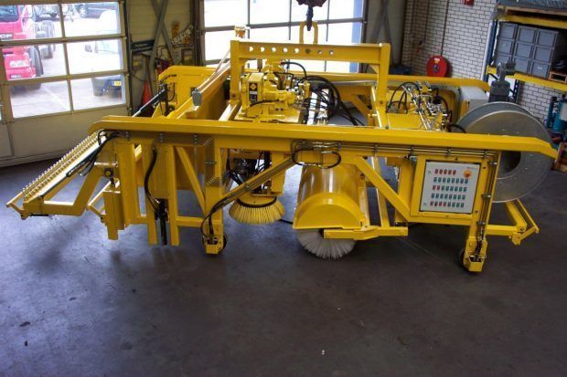 Sweeper for the concrete industry