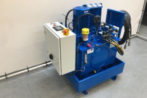 Automatische spoel-en testunit