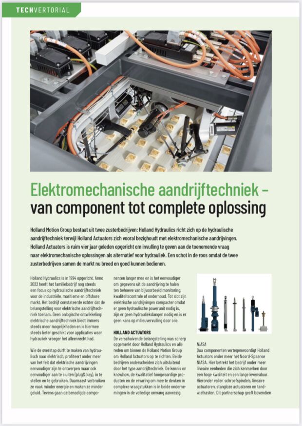 Artikel Elektromechanische aandrijftechniek