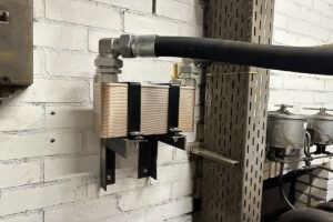 Warmtewisselaar, nog niet aangesloten